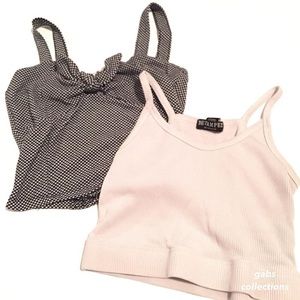 WHITE STRAPPED BANDED TOP :)